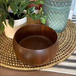 Vintage DID Ware Genuine Walnut Wood Bowl